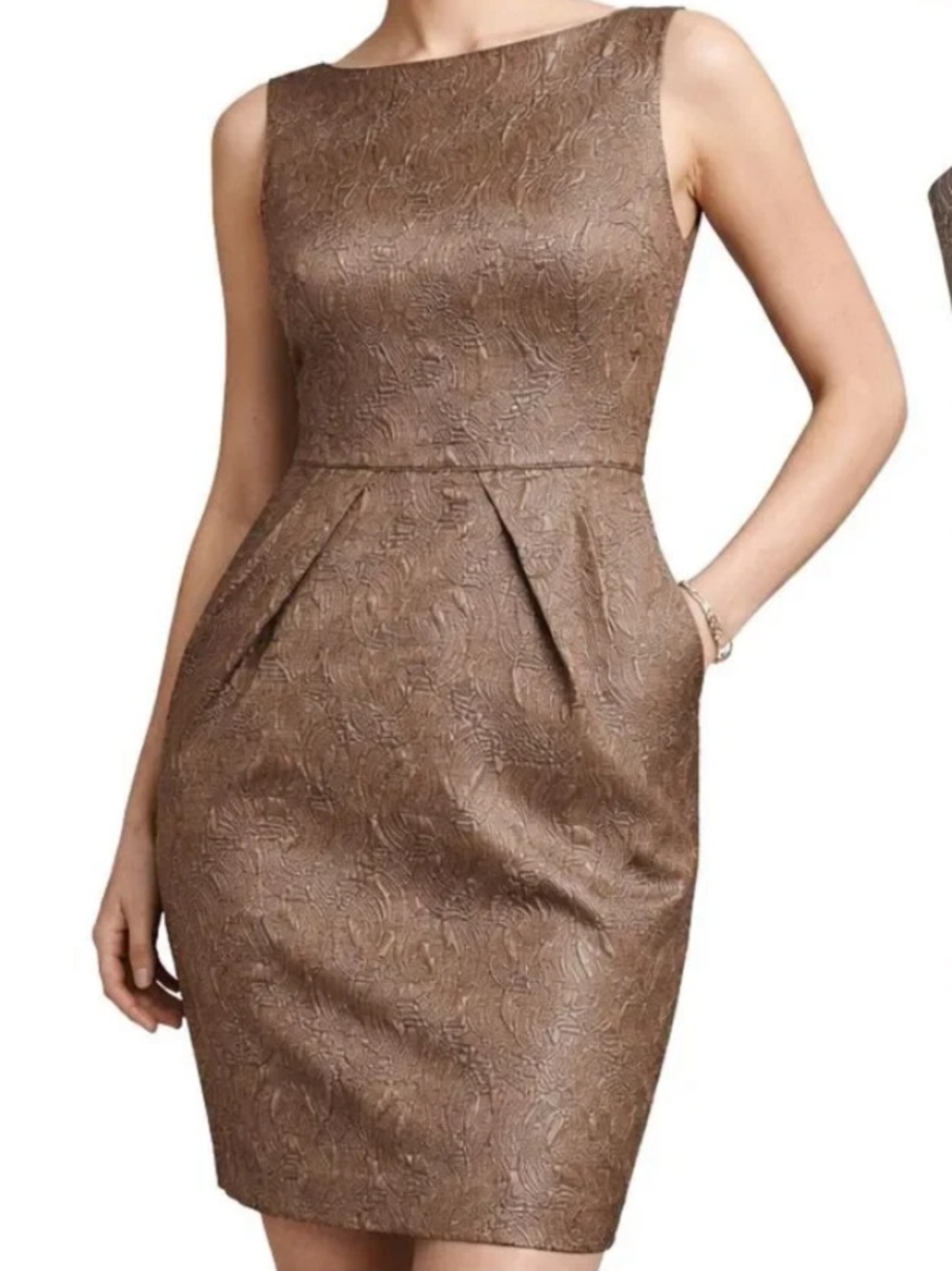 Banana Republic Gold Backless Dress